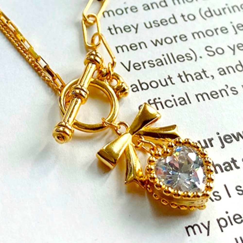 💖 Heart shape Sterling silver Necklace zirconia